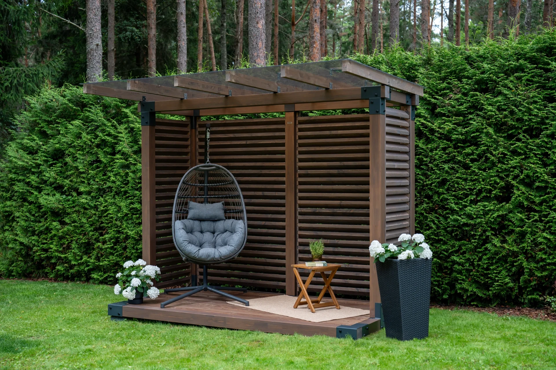 Compact used as a quiet reading corner.